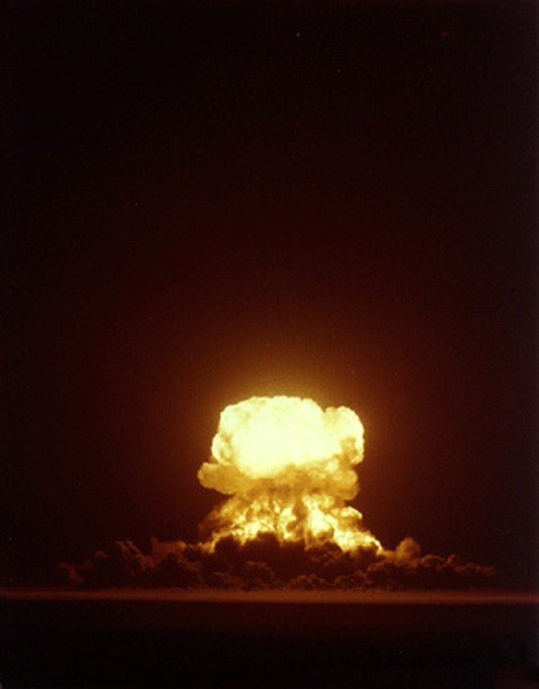Official US government photograph of the Operation Upshot-Knothole "Harry" nuclear test, detonated at Yucca Flat, Nevada Test Site, on 19 May 1953. This is a real test-series photograph, not a depiction of the alleged craft. It is shown because Upshot-Knothole is the documented Nevada test series Arthur Stancil worked on as a project engineer, and the Harry shot, two days before the date he gave for the Kingman recovery, is the verifiable factual anchor of his account. No authenticated photograph of any "Kingman craft" or body exists.