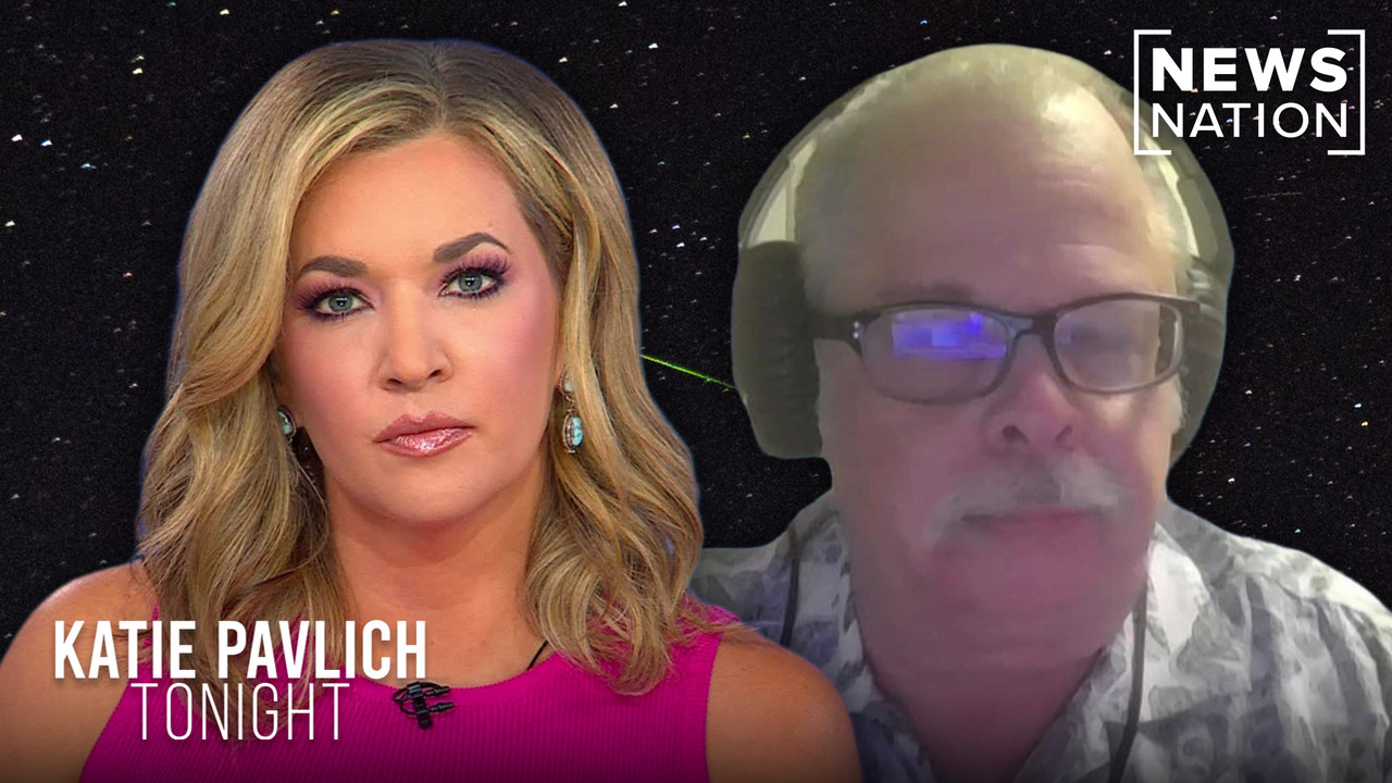 The NewsNation title graphic for the segment in which the claim was made: Dr Eric Davis, right, on a remote video link, appearing on "Katie Pavlich Tonight" on Monday 17 August 2026. This is the artifact of the event. No imagery, photograph, tissue sample or document supporting the claim was presented during the broadcast.