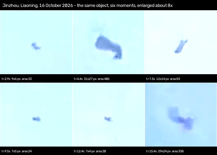 A Tumbling Object Filmed over Jinzhou, Liaoning