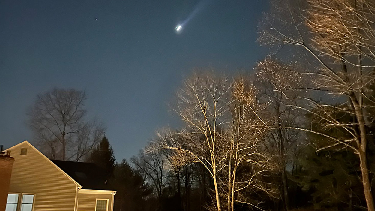 A drone seen over Bernardsville, New Jersey, 5 December 2024 (Brian Glenn/TMX via AP).