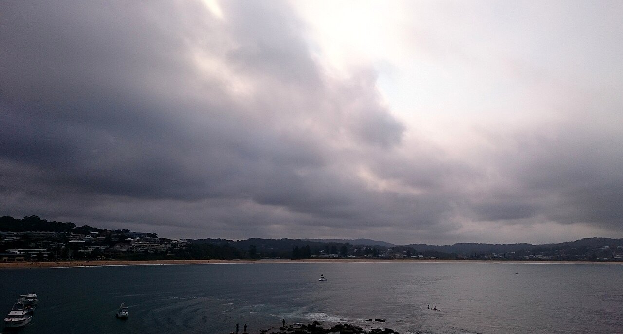 No single photograph captures the 1995 New South Wales mass sightings. This is Terrigal on the NSW Central Coast, part of the region where the wave was reported.
