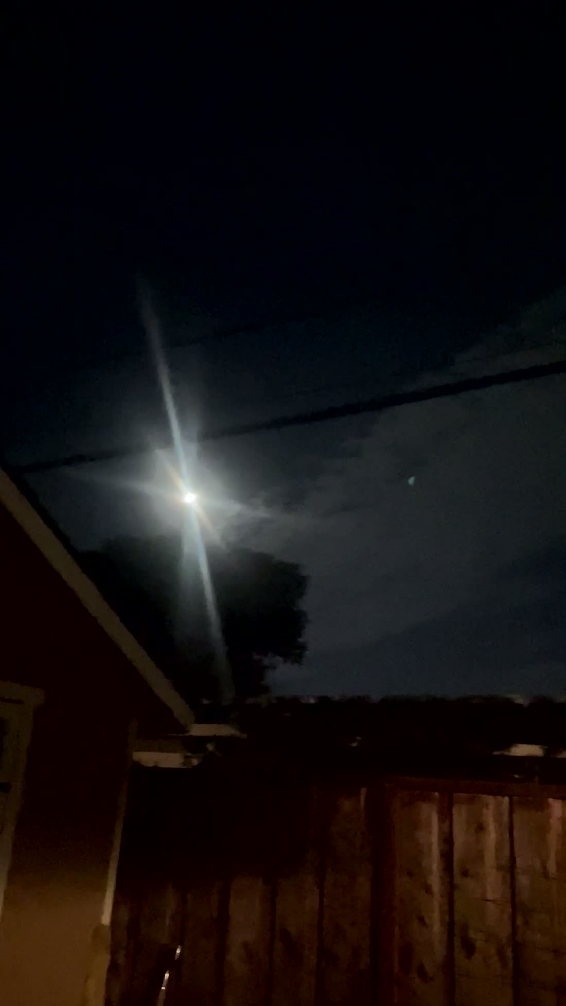 The bright source in the first clip. The small cyan wedge offset to the right of it has the appearance of an internal lens reflection, but two attempts to demonstrate that failed to settle the question and it is logged as open. Frame extracted by this archive from the original file.