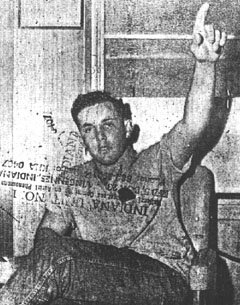 Contemporary photograph of the principal witness, eighteen-year-old Ronnie Austin, as published with Jeffrey G. Liss's FATE Magazine investigation of the 4 August 1963 Wayne City car chase. This is a real period press photo of the witness, not a recreation or render.